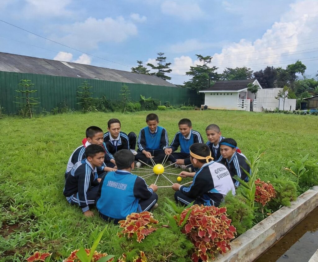 kegiatan ldks osis di villa caringin bogor