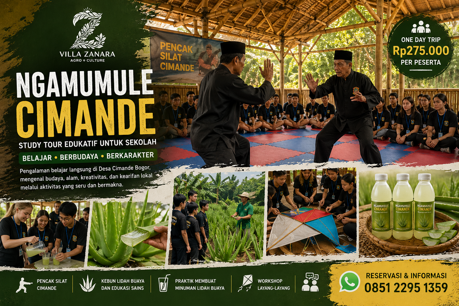 Wisata edukasi siswa di desa Cimande Bogor