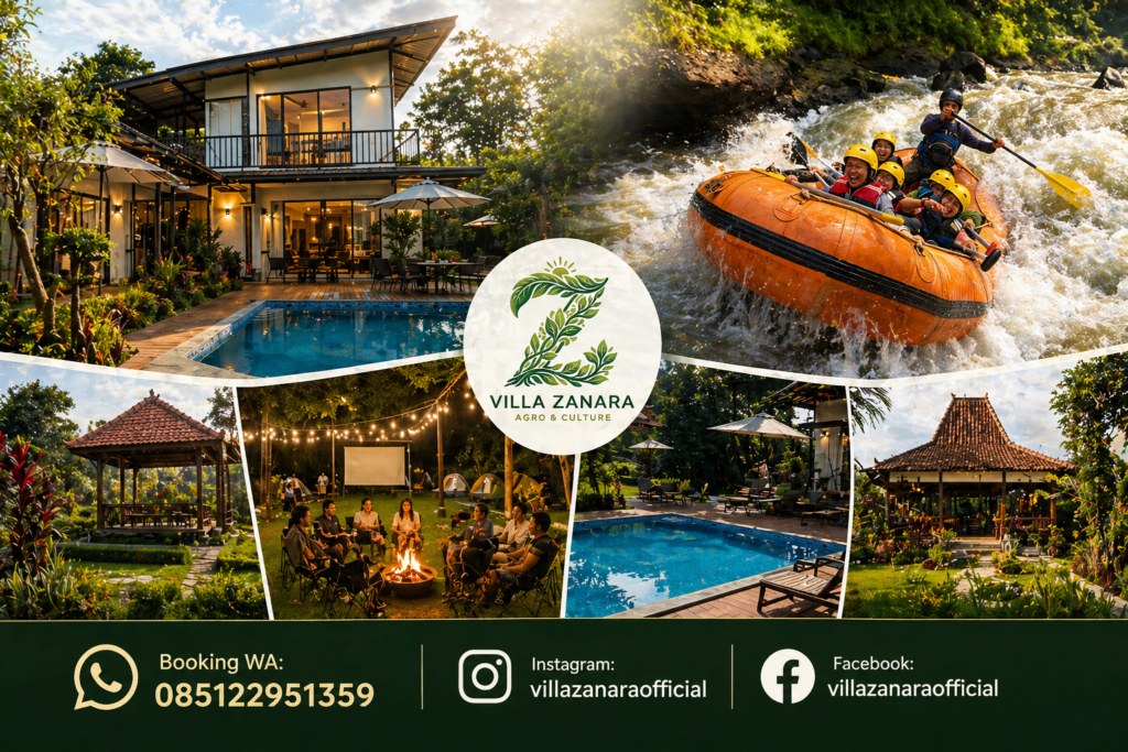 Villa Zanara villa keluarga dekat rafting Cisadane