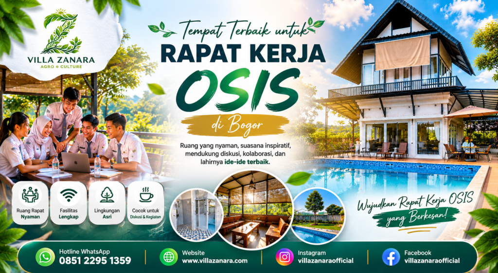 Tempat rapat kerja OSIS di Bogor untuk program kerja dan team building pengurus sekolah