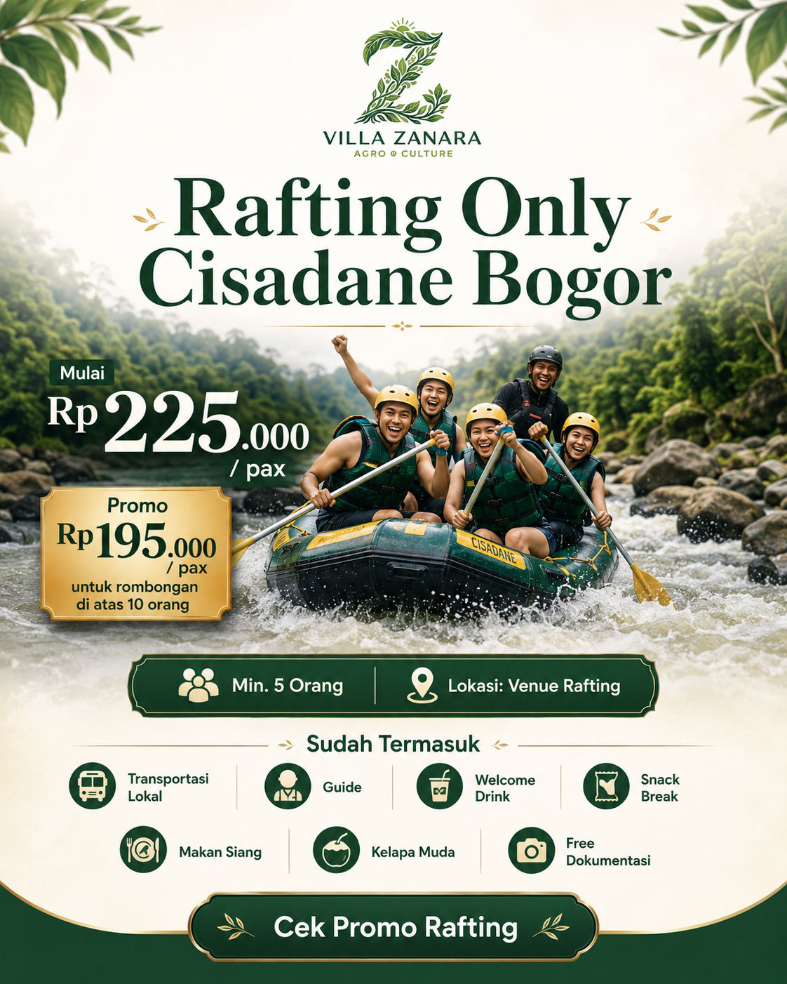 Paket Rafting Only Cisadane Bogor